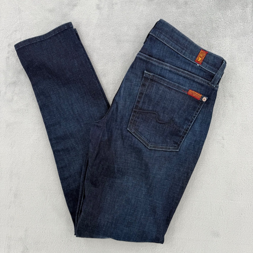 7 For All Mankind Roxanne Dark Wash Skinny Jeans Women's‎ Size 27